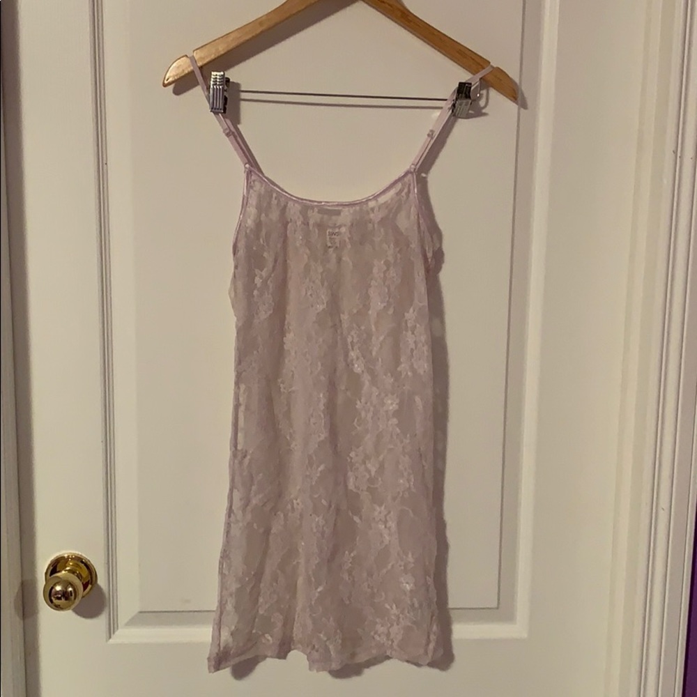All lace blue and pink tanks